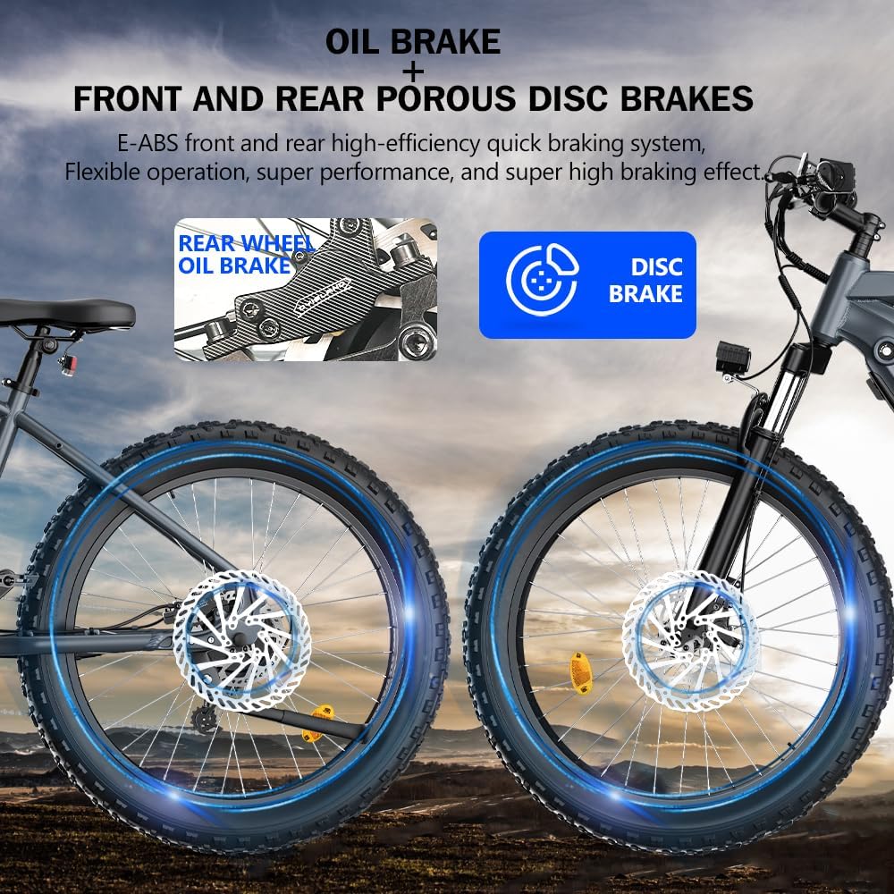 Hidoes Kanpe 1200W Electric Bike for Adults,Hidoes 26" Adult Electric Bicycles for Men,17.5Ah Battery E Bikes for Adult