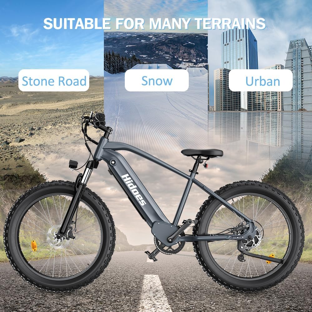 Hidoes Kanpe 1200W Electric Bike for Adults,Hidoes 26" Adult Electric Bicycles for Men,17.5Ah Battery E Bikes for Adult
