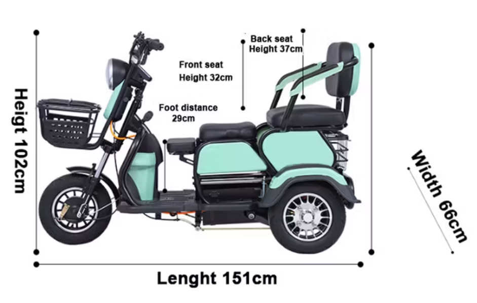 Electric Adult Tricycle Cargo 3 Tricycle