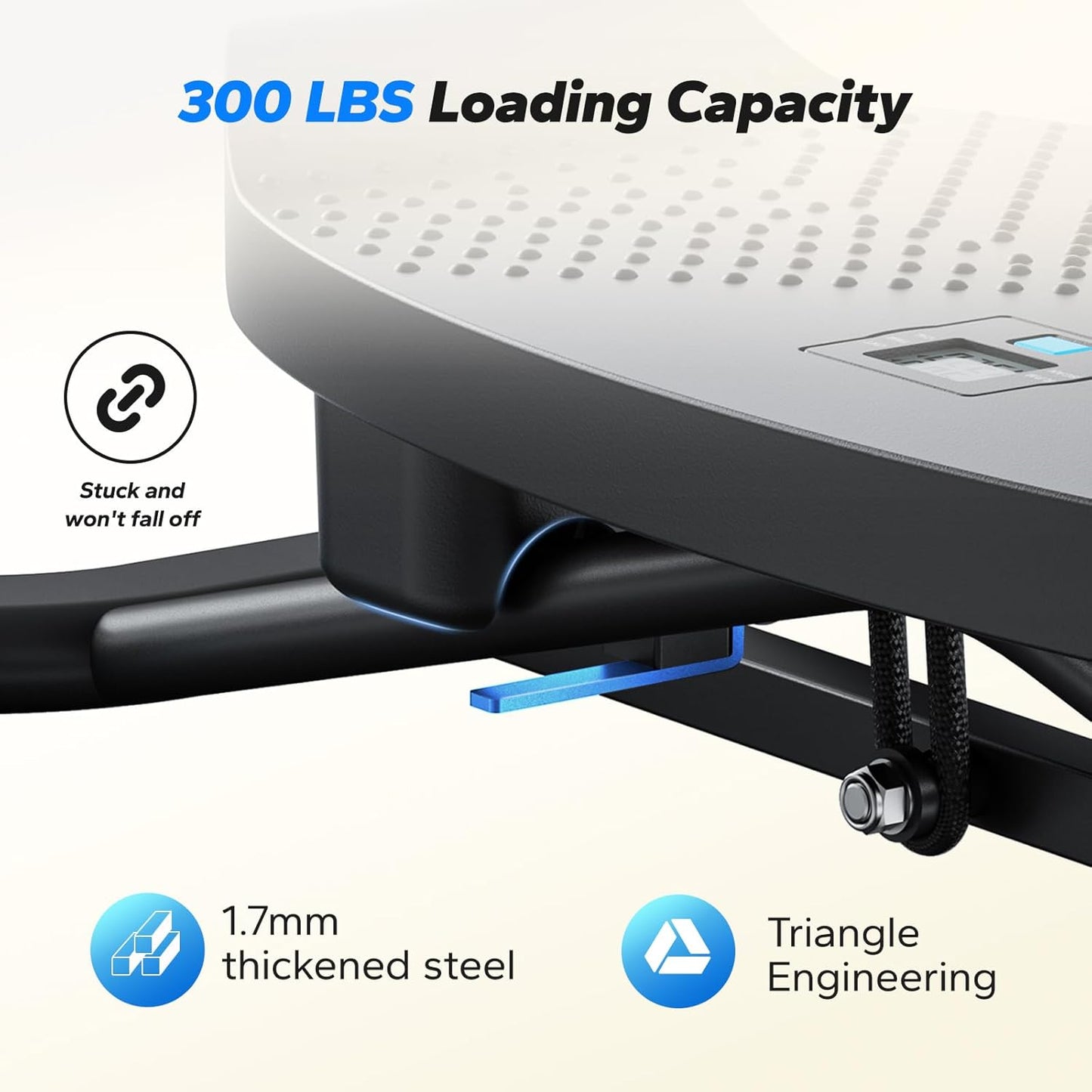 Merach Rocking Steppers for Exercise at Home, Mini Stair Stepper with Resistance Bands, Portable Balance Board Featuring LCD Monitor, 300 lbs Capacity Ski Trainer for Full Body Workout at Home Gym