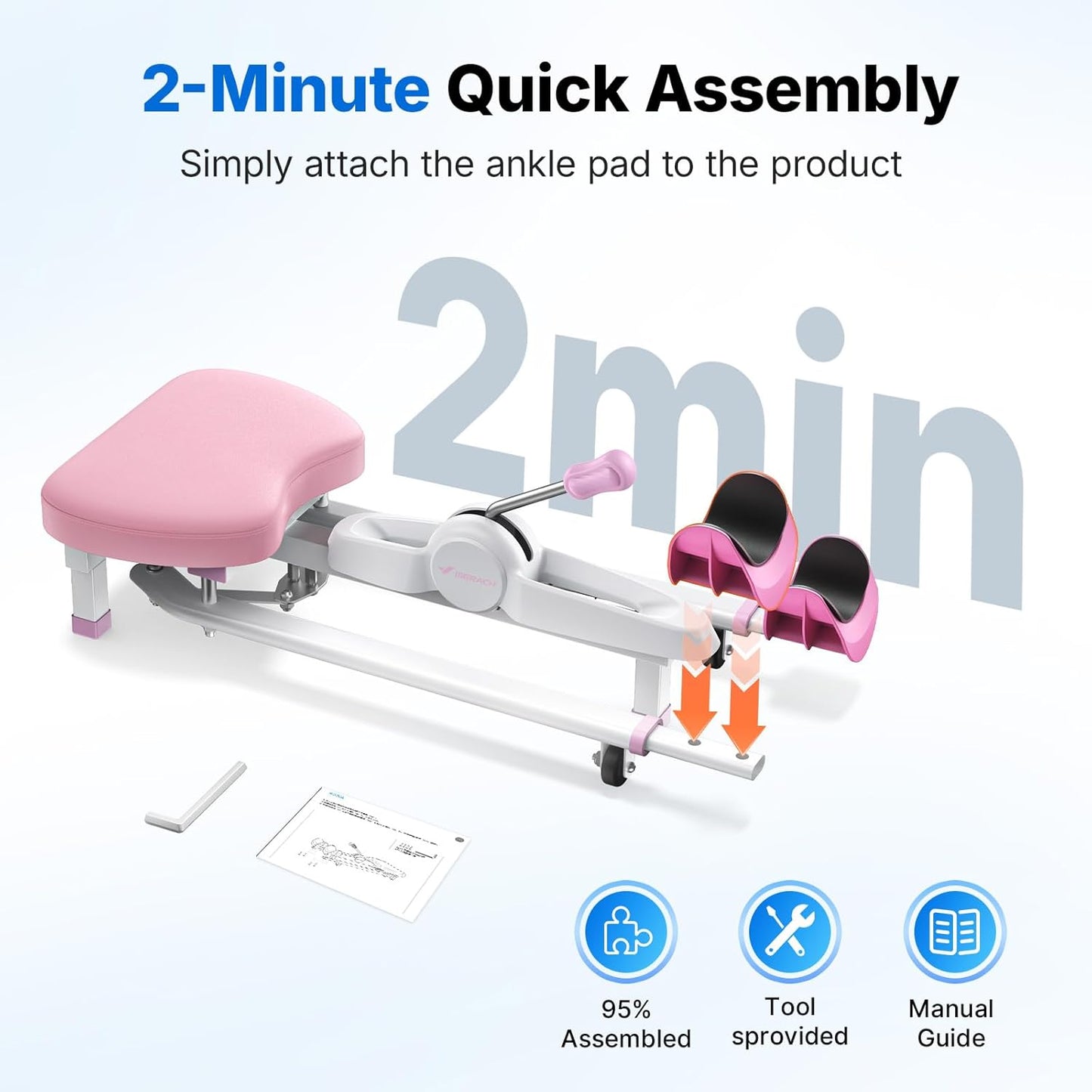 MERACH Split Machine, Leg Stretcher for Flexibility, 180° Stretching Equipment with 6-Level Length Adjustment & Comfortable Pad, Home Stretch Machine for Dance, Gymnastics, 300lbs Capacity