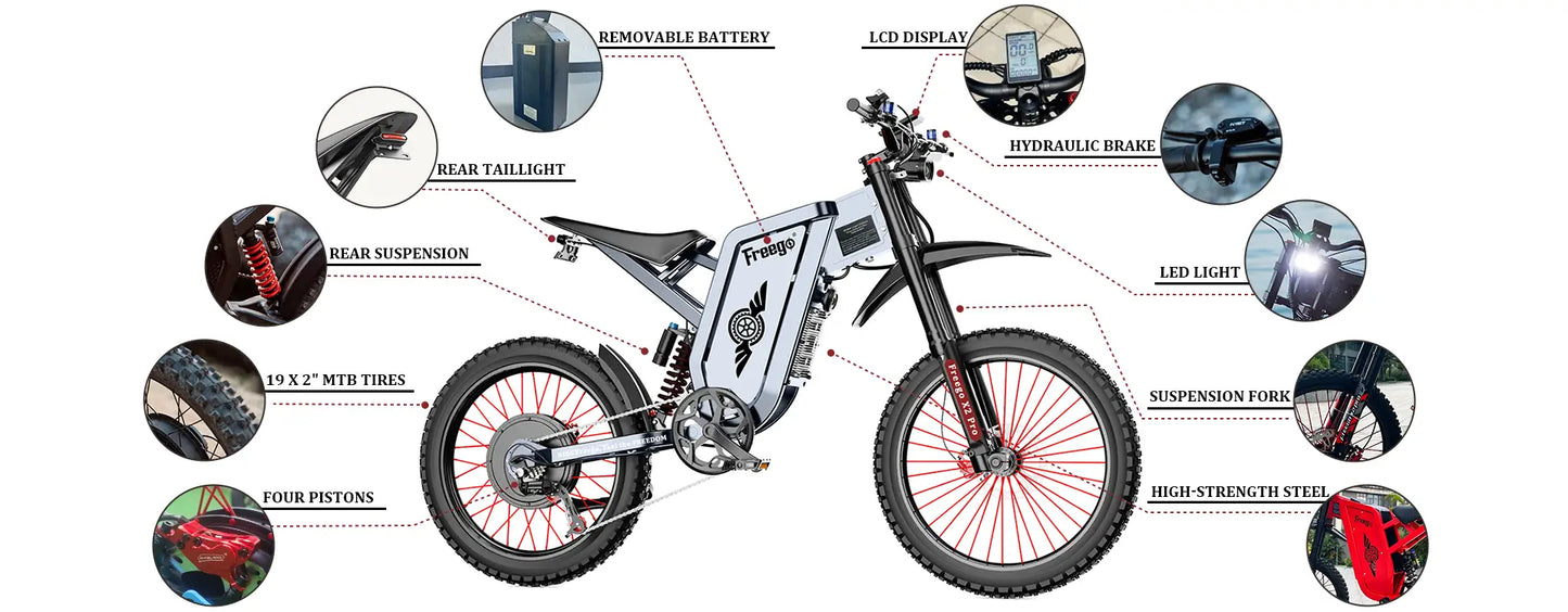 Freego All-terrain Dirt Bike X2 Pro (Mountain Off-road)