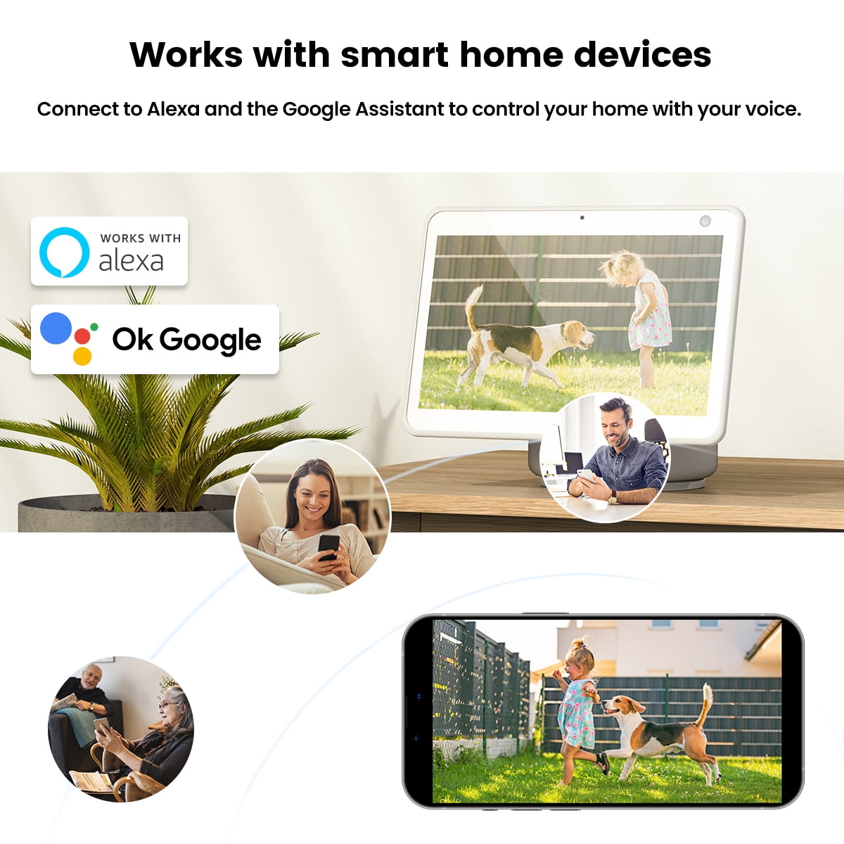 AOSU Solar Security Camera,5MP Wireless Outdoor Cameras,360° Surveillance,Auto Tracking, Human/Vehicle Detection,works with Alexa/Google Assistant