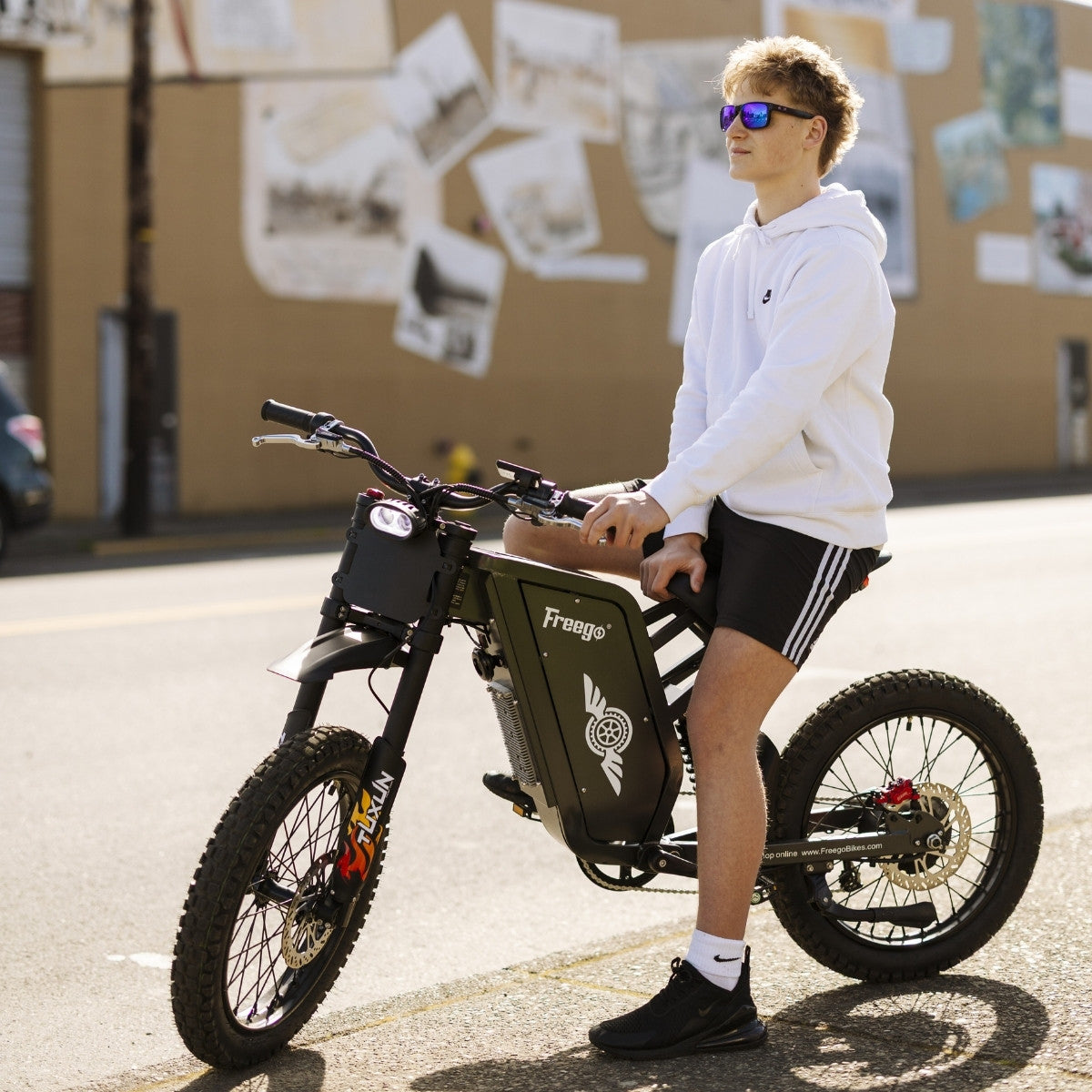 Freego X1 All-Terrain Electric Dirt Bike with Pedals